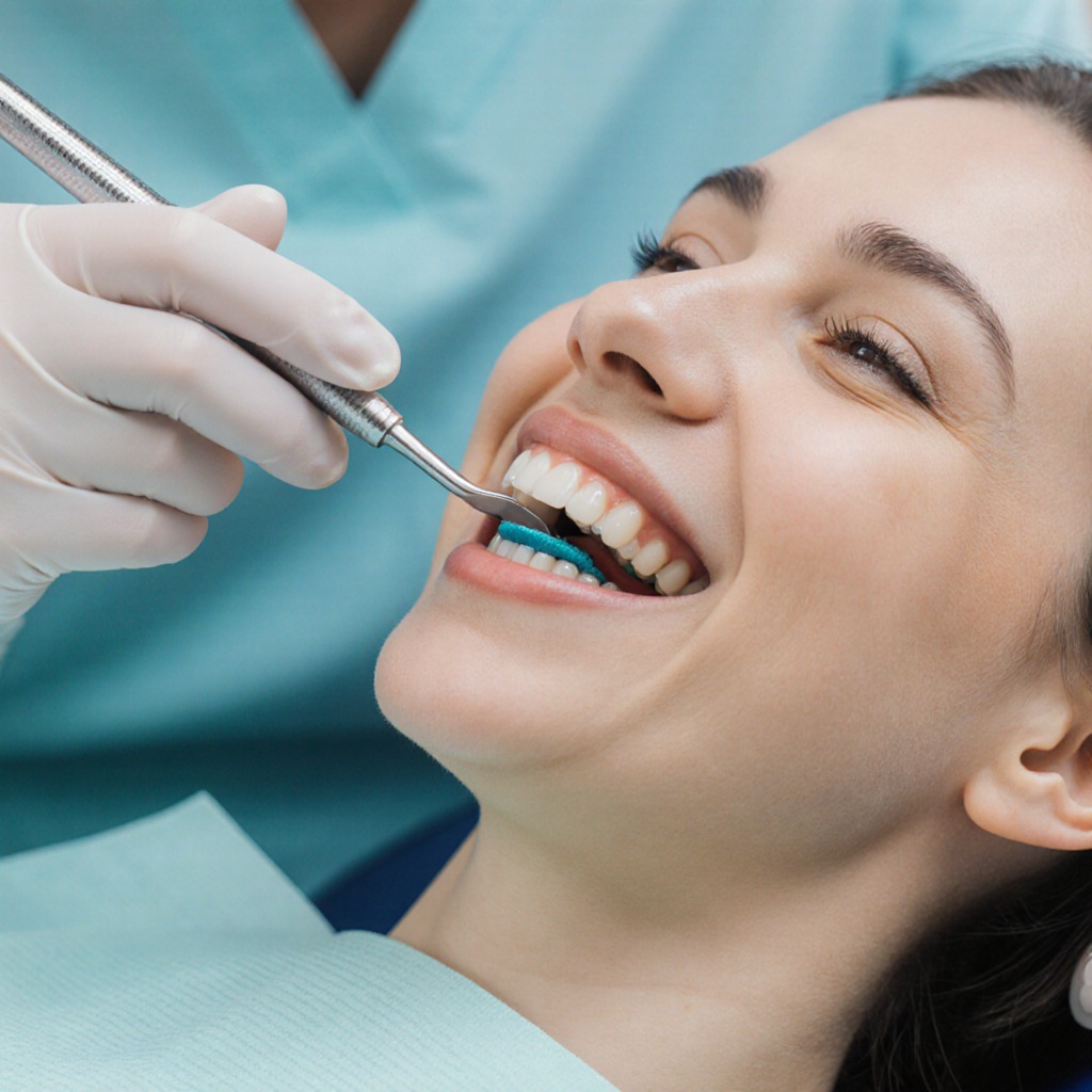 Modern dental clinic interior with comfortable waiting area at Dentist